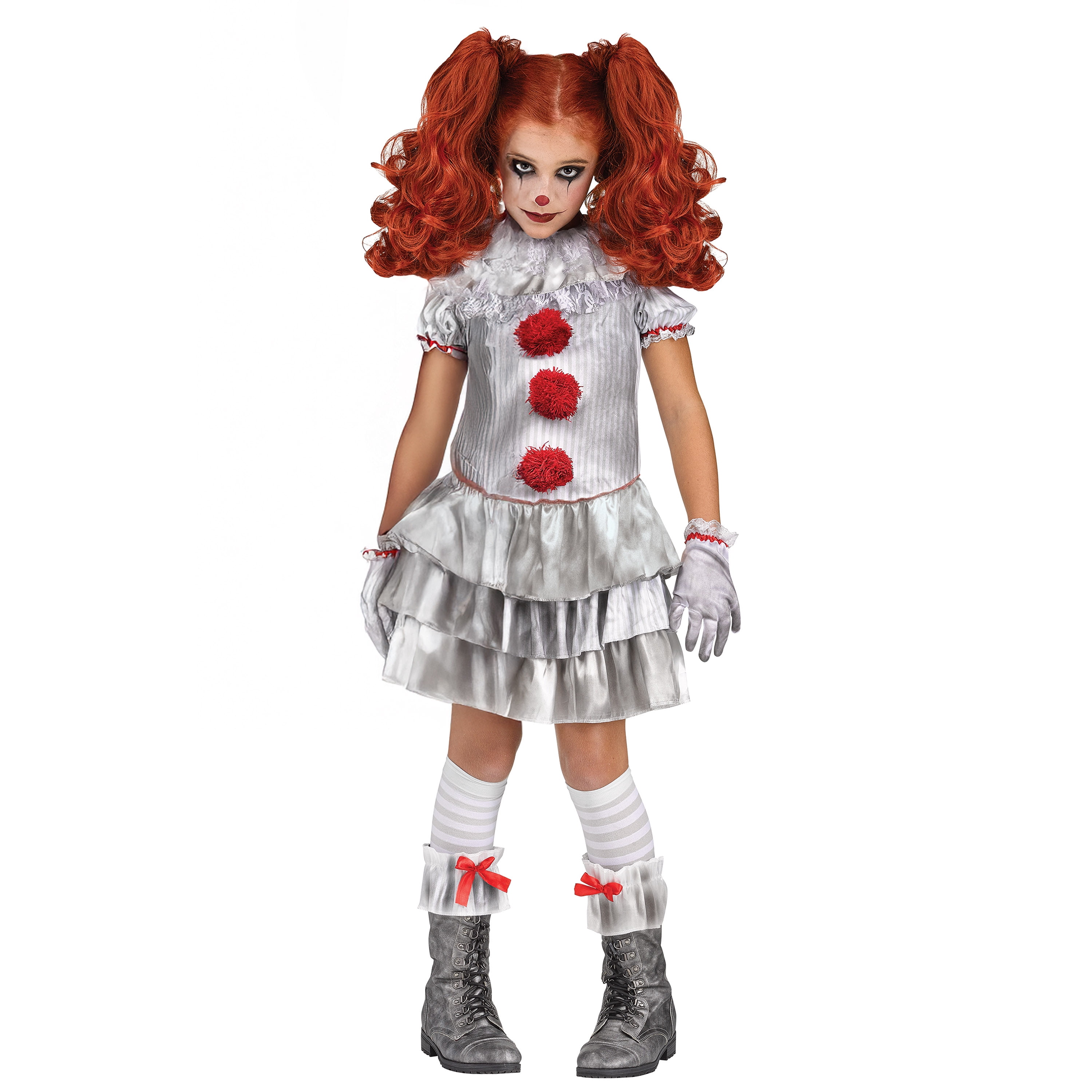 Carnevil Clown Halloween Costume for Children, Girls' Size L (10/12), by Way to Celebrate