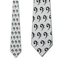 thumbnail image 1 of G Clef Allover White Necktie Mens Tie by Steven Ha, 1 of 3