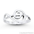 thumbnail image 1 of G-Clef Musical Symbol Charm Stackable Right-Hand Ring in Oxidized .925 Sterling Silver, 1 of 1