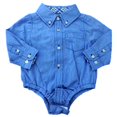 thumbnail image 1 of G-Cutee Infant Boys Blue Button Up Creeper Bodysuit 18-24m, 1 of 1