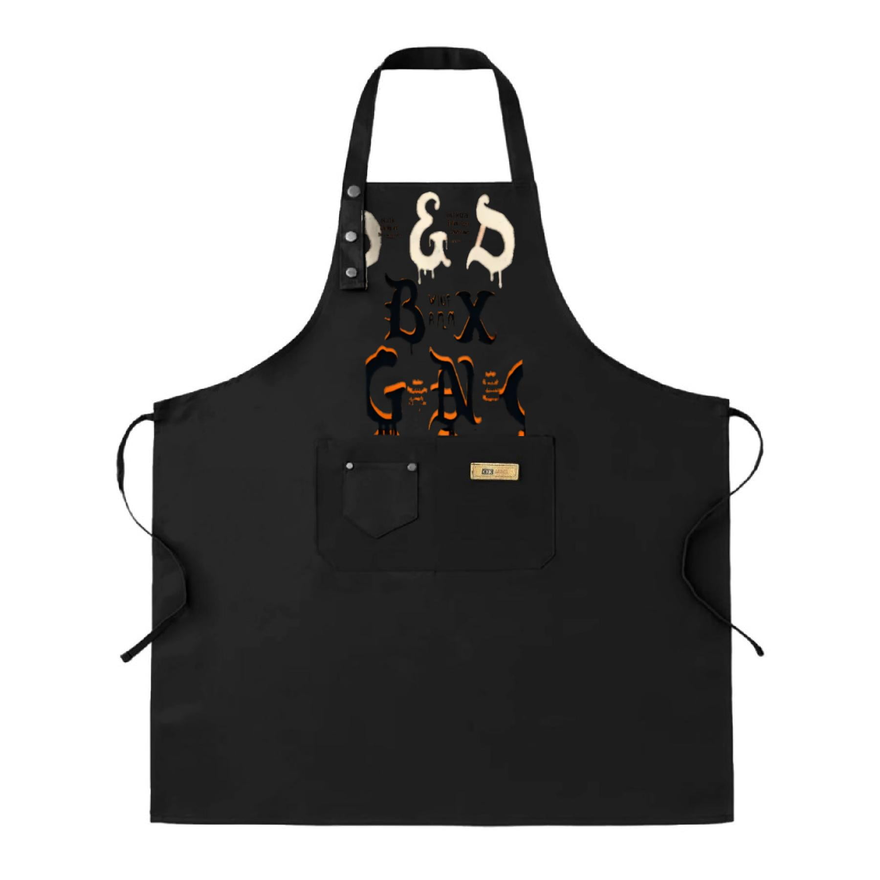 G&D Adjustable Black Bib Apron 2 - Pack with Front Pocket Stylish ...