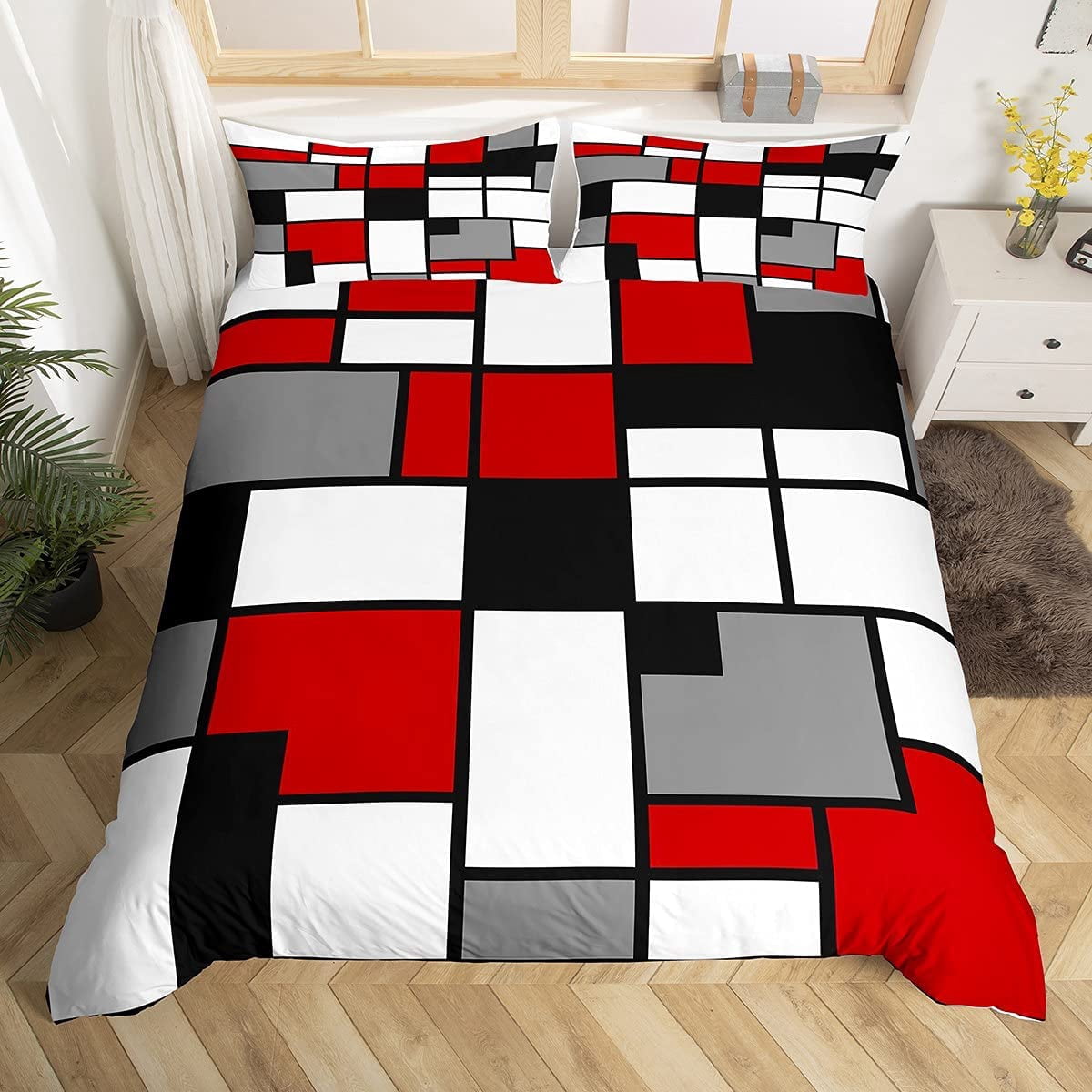Bowling Stike Pattern Print Duvet Cover Bedding Set