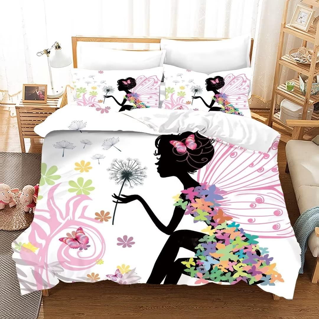 GDAKE Black Girl Bedding Set African American Duvet Cover Twin Size