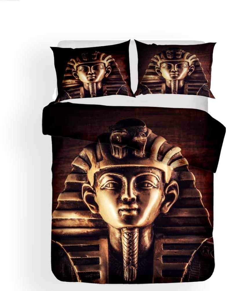GDAKE Egypt Bedding Pyramid Duvet Cover Set Sphinx Anubis Horus Mummy