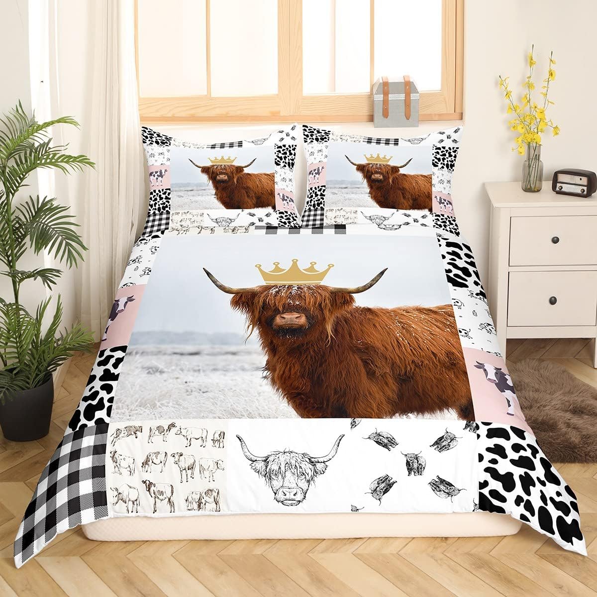 GDAKE Fire Truck Painting Duvet Cover Queen Size Cute Cartoon Car