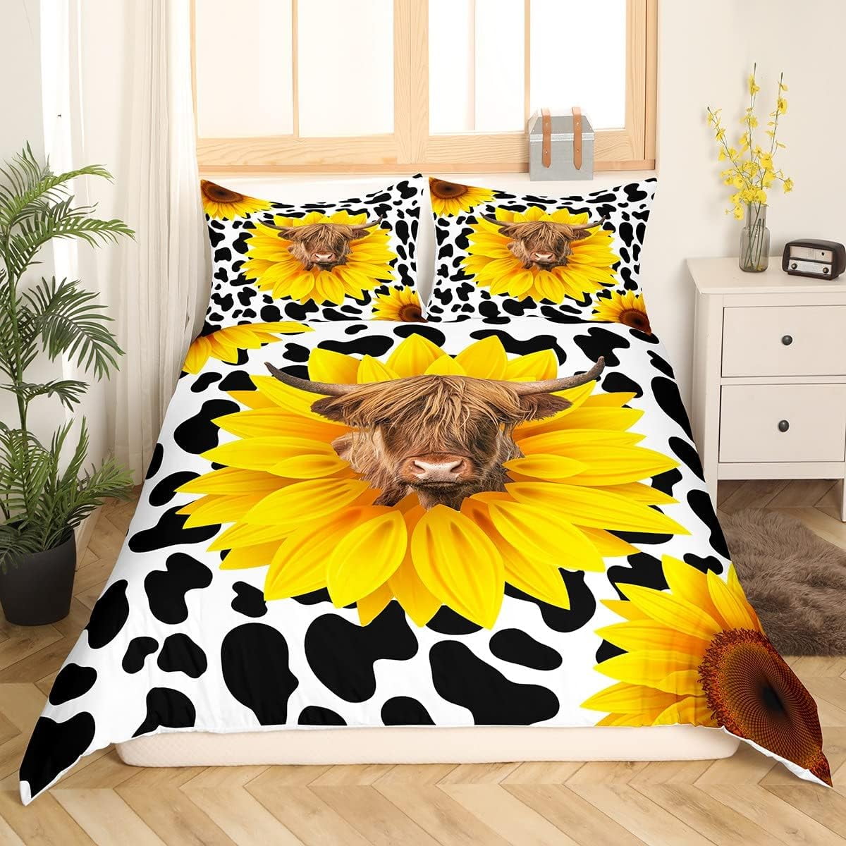 GDAKE Fire Truck Painting Duvet Cover Queen Size Cute Cartoon Car