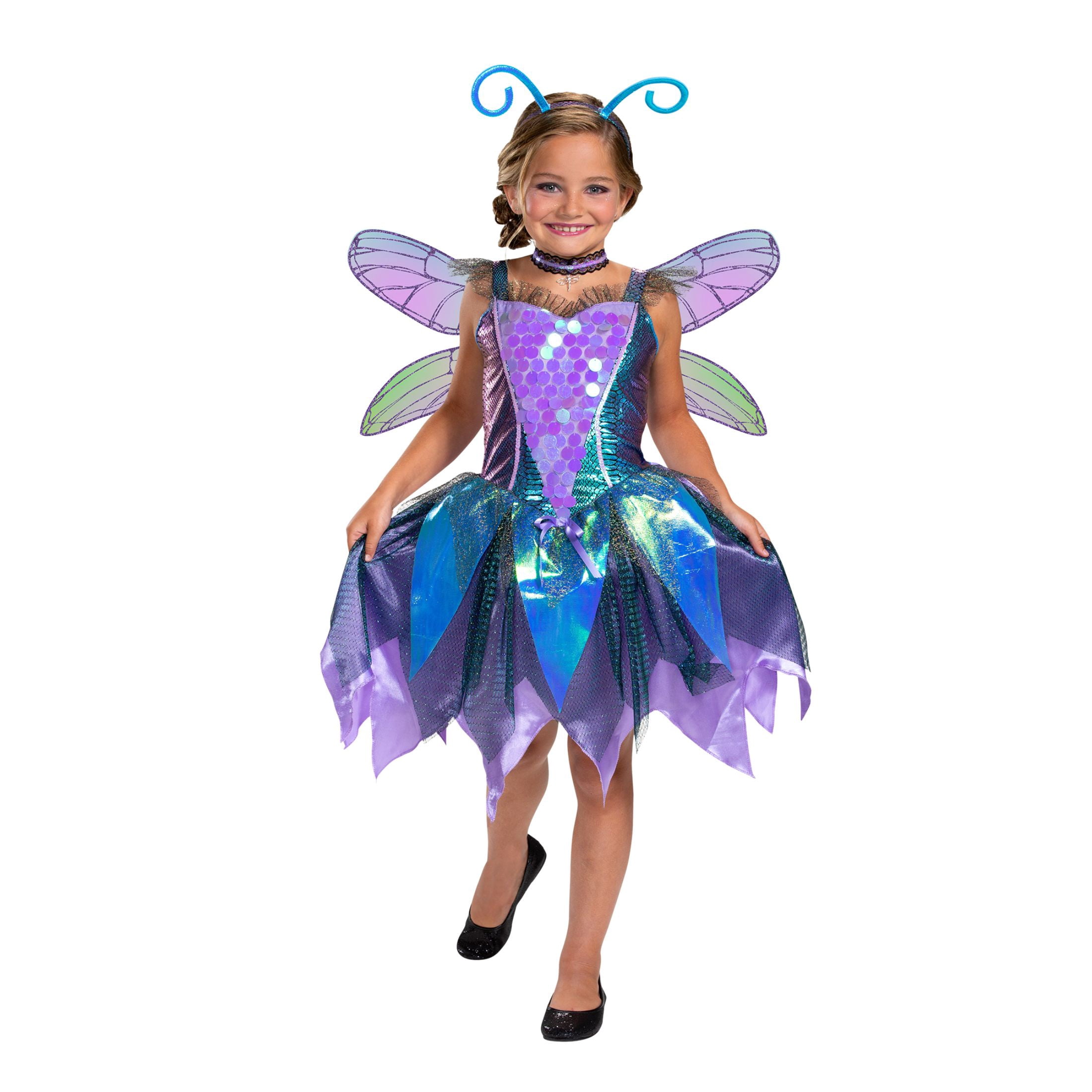 Dragonfly 4pc Halloween Costume for Children, Girls' Size S (6/6x), by Way to Celebrate