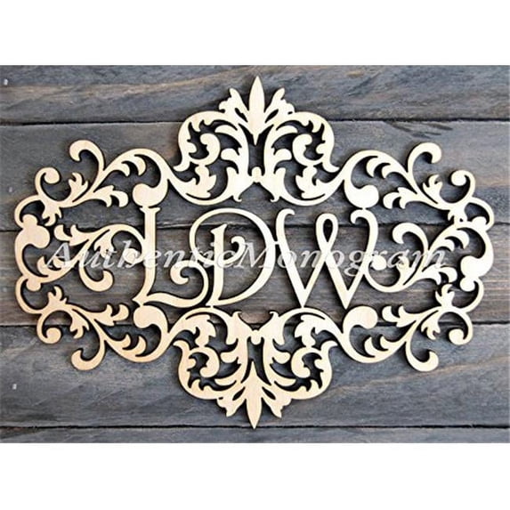 G.DeBrekht Artistic Studios 91117P-18 3-Letter Victorian Frame Painted Wooden Monogram