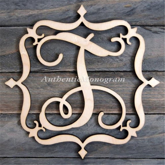G.DeBrekht Artistic Studios 91309P-12 Single Letter Filigree Frame Painted Wooden Monogram