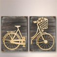 thumbnail image 1 of G DeBrekht G98435-B2-24 Messenger Bike Wooden Decorative - 2 Piece, Multicolor, 1 of 1