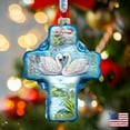 thumbnail image 1 of G.DeBrekht Love of Swans Cross Glass Ornament by G. DeBrekht, 1 of 7