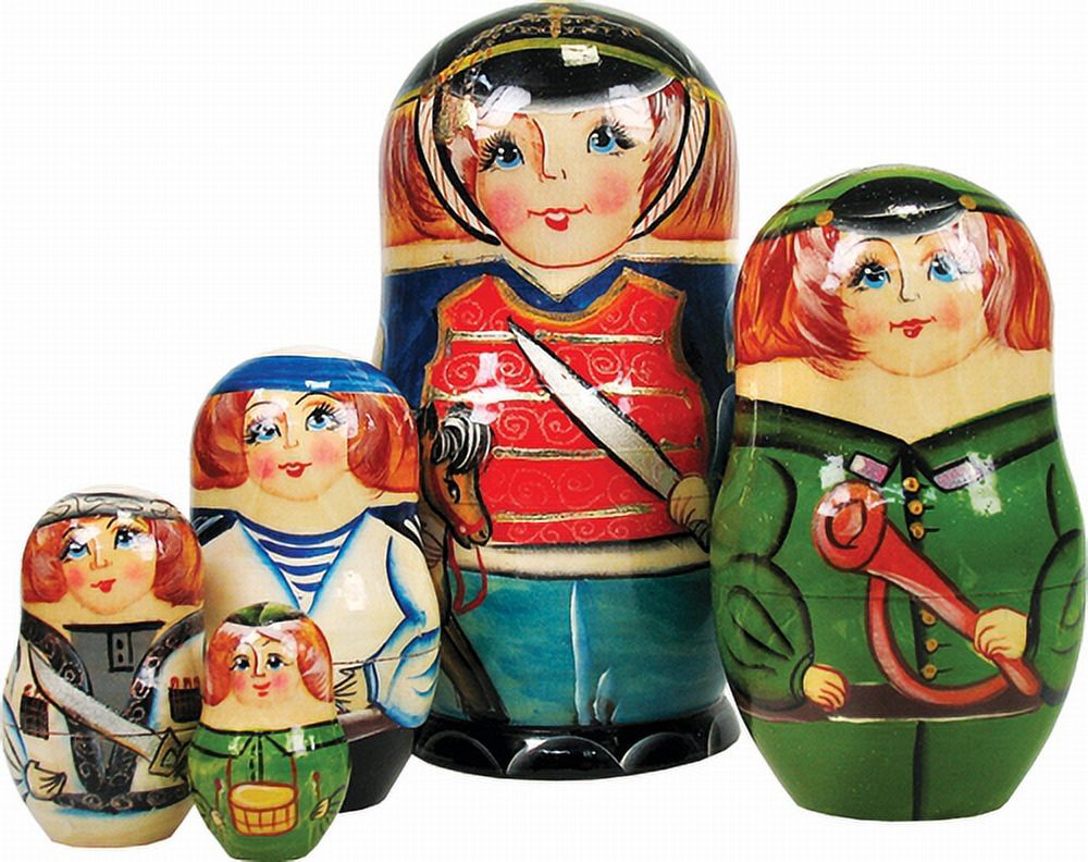 G.Debrekht 1301151 Russia Nested Dolls Nutcracker Prince 5 Nest Doll 6.5 in. - image 1 of 1