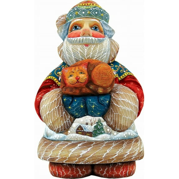 G.Debrekht 5178082 Derevo Collection Perfect Pair Santa Cat 5 in.