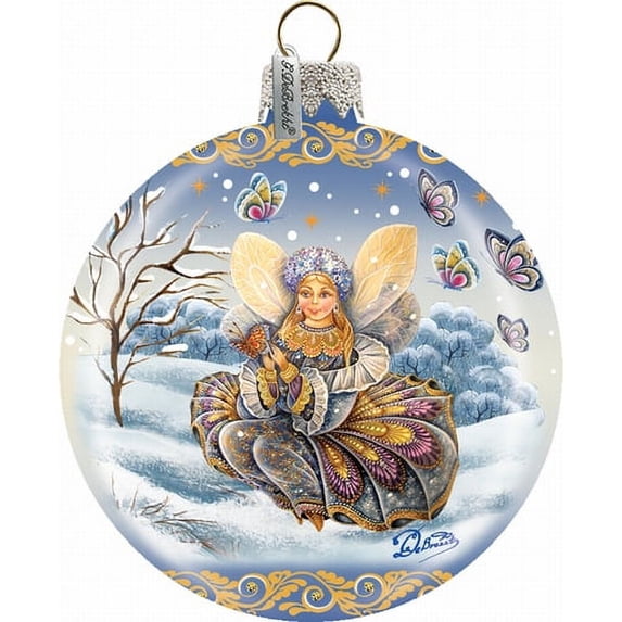 G.Debrekht 73562 Holiday Splendor Glass Fairy Girl Ball 3.5 in. - Glass Ornament