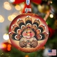 thumbnail image 1 of G. Debrekht 71210-7702 Be Thankful Turkey Sitter Ball Glass Ornament by Jamie Mills-Price - Thanksgiving Halloween Decor, 1 of 1