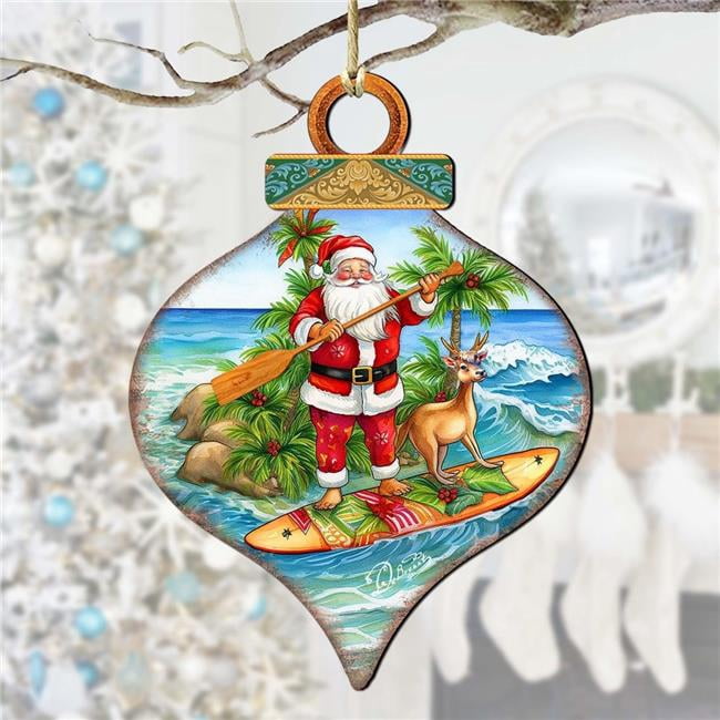 シーズンオフ価格❗️ビーチスタイル サンタクロース デコレーション Surfer Ornament
