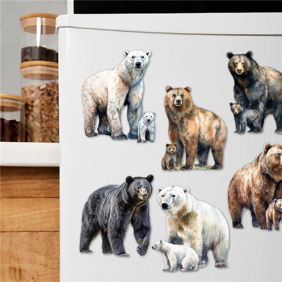 G. Debrekht 8090105G-S6 Bear Adventures Decorative Wooden Magnets Set of 6 by G. Debrekht - Wildlife Decor
