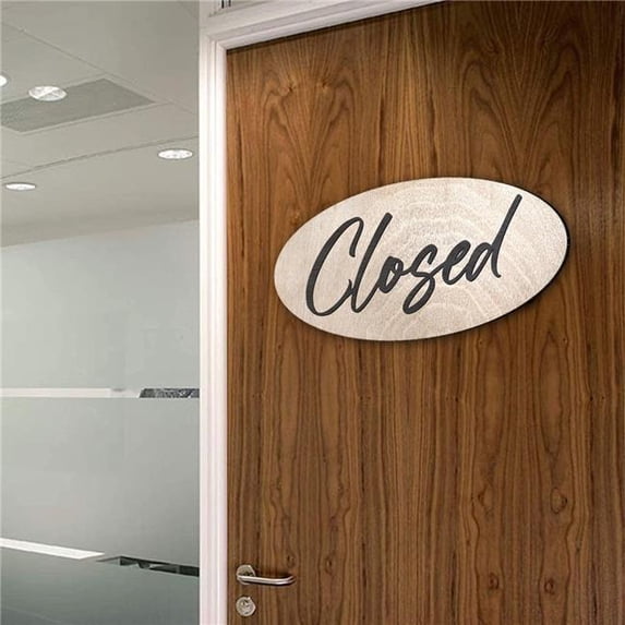 G. Debrekht 320314 Closed Wooden Business Sign Boutique, Store, or Salon - 320314