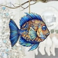 thumbnail image 1 of G. Debrekht 8688307 Coastal Decorations - Sapphire Sea Fish Wooden Ornament by G. Debrekht, 1 of 1