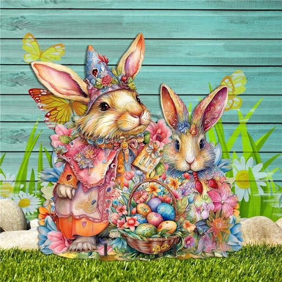G. Debrekht 8652768F Easter Sweet Couple Easter Yard Sign by G. DeBrekht - Easter Spring Decor