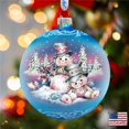 thumbnail image 1 of G. Debrekht 71201-0113 Kind Sweet Snowman Family Glass Ornament by Jamie Mills-Price - Christmas Decor, 1 of 1