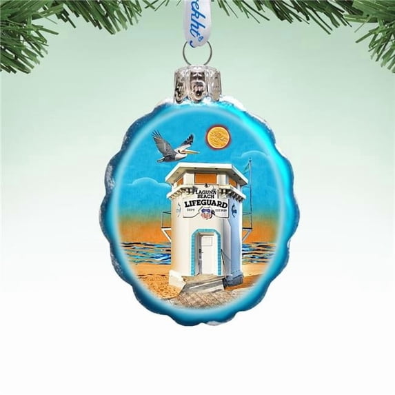 G. Debrekht 777557 Laguna Beach Tower Mercury Glass Ornament by G. DeBrekht - Coastal Holiday Decor