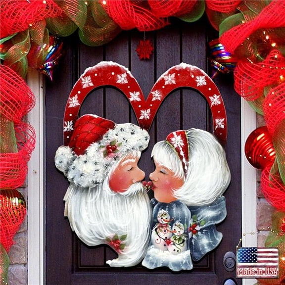 G. Debrekht 8457514H Merry Kissmas! Holiday Door Decor by Jamie Mills-Price - Christmas Decor