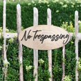 thumbnail image 1 of G. Debrekht 320323 No Trespassing Wooden Sign  Birch Wood Property Sign - 320323, 1 of 1