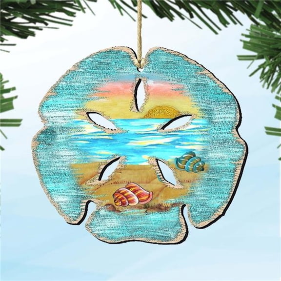 G. Debrekht 8198539 Sand Dollar Wooden Ornament by G. DeBrekht - Coastal Holiday Decor