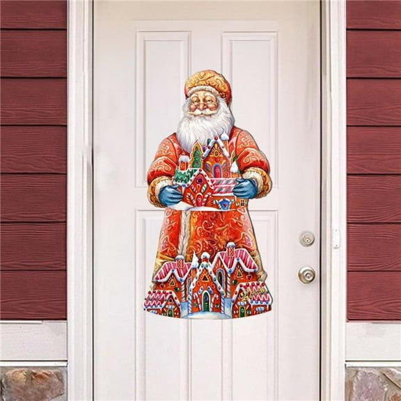 G. Debrekht 8691404H Santa and the Gingerbread House Holiday Door Decor by G. Debrekht - Christmas Decor
