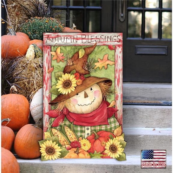 G. Debrekht 8471204H-SW Scarecrow Halloween Door Decor by Susan Winget - Thanksgiving and Halloween Decor