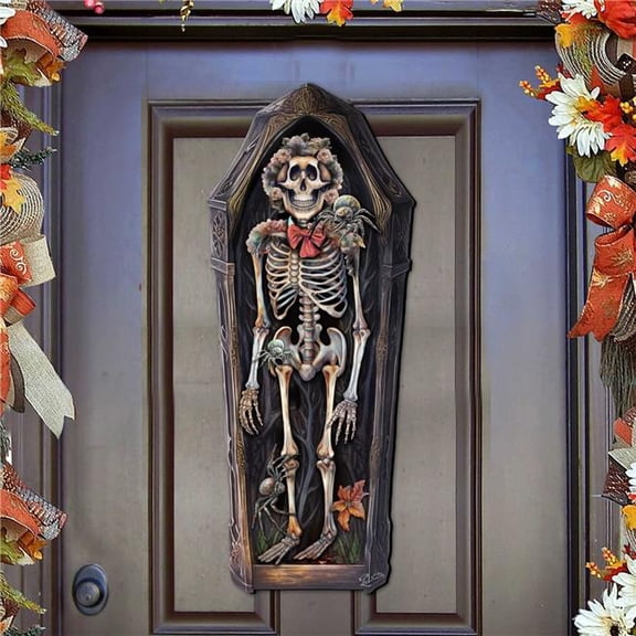 G. Debrekht 8652797H Skeleton Coffin Holiday Door Decor by G. DeBrekht - Halloween Decor