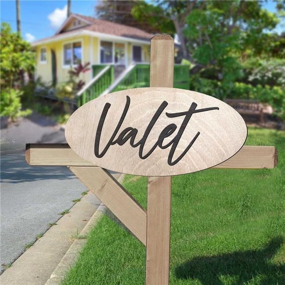 G. Debrekht 320341 Valet Parking Wooden Sign Lightweight Business Display - 320341