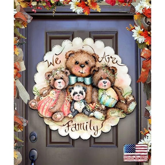 G. Debrekht 8457703H We Are Family Bears Holiday Door Decor by Jamie Mills-Price - Christmas Decor
