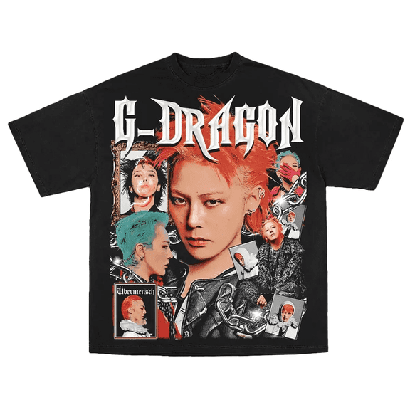 G-Dragon Graphic T-Shirt, Kpop Fans Concert Style Tee