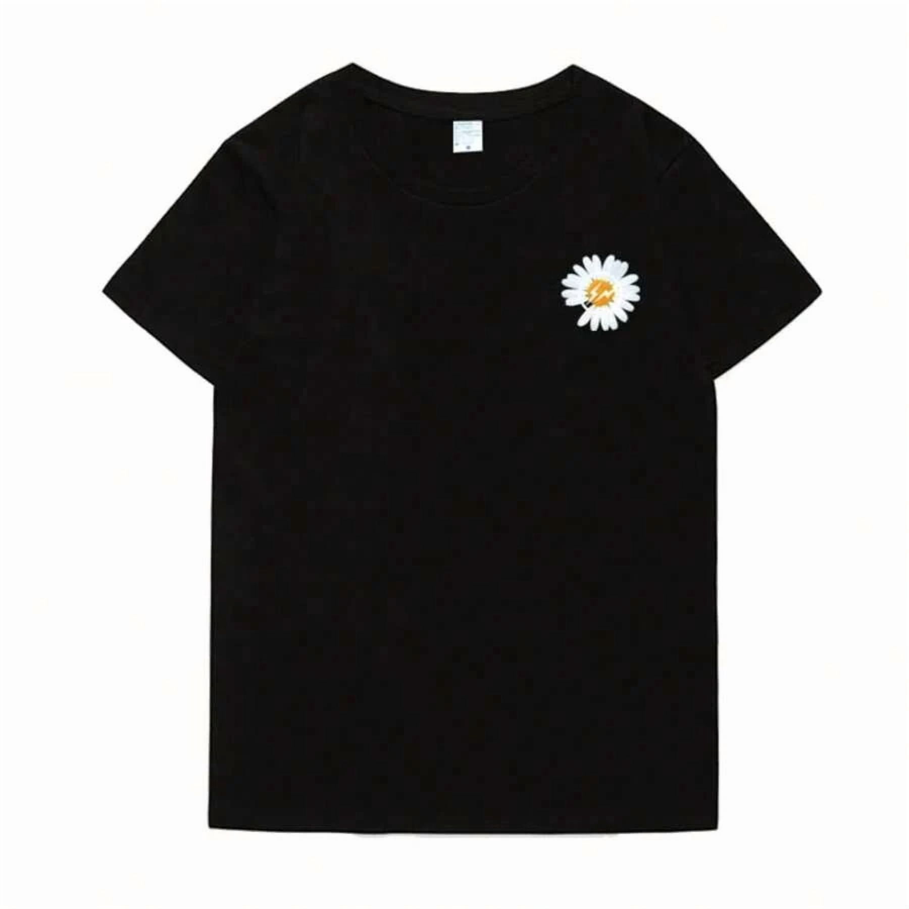 G-Dragon Ins With Lightning Daisy Printed Short Sleeve T-Shirt Men