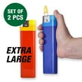 thumbnail image 1 of G.E.I. Ginormous Lighter, Adjustable, Butane Lighter, Value Pack, Assorted, Solid Print, 2 Pack, 1 of 5