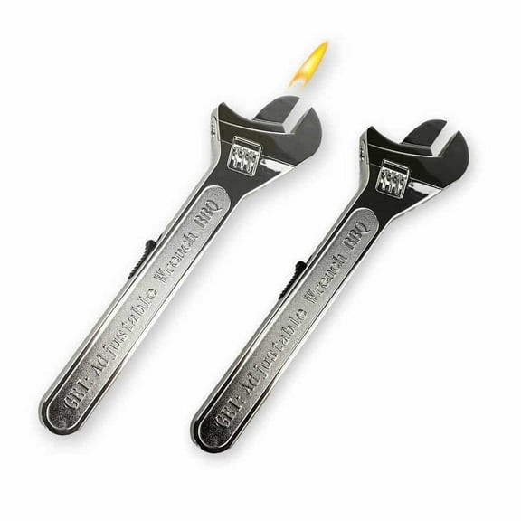 Wrench Lighter Refillable Butane Lighter with Extendable Nozzle, Wind Resistant, Child Resistant