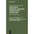 thumbnail image 1 of G. E. Lessings Briefwechsel Mit Seinem Bruder Karl Gotthelf Lessing (Hardcover), 1 of 1