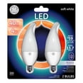 thumbnail image 1 of G E Lighting 17756 LED Bulb, Candle Shape, Candelabra Base, Warm White, 4-Watt, 2-Pk., 1 of 2