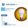 thumbnail image 1 of G E Lighting 224063 8 watt Glass LED Bulb - Pack of 6, 1 of 2