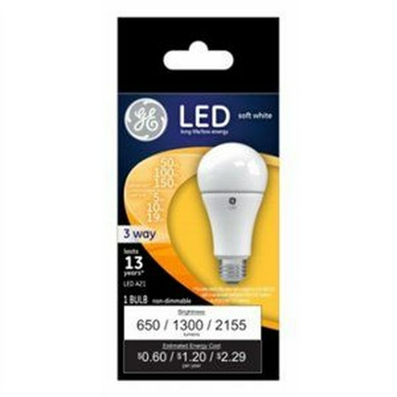 G E Lighting 24132 LED 3-Way Light Bulb, Soft White (Pack of 8)
