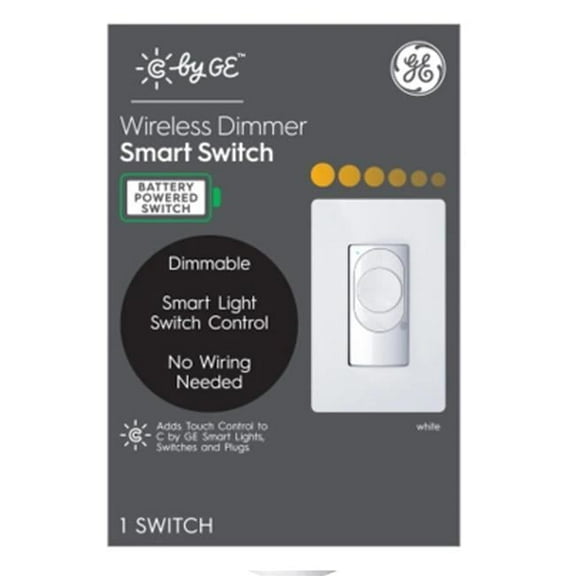 G E Lighting Wireless Dimmer Smart Switch, White