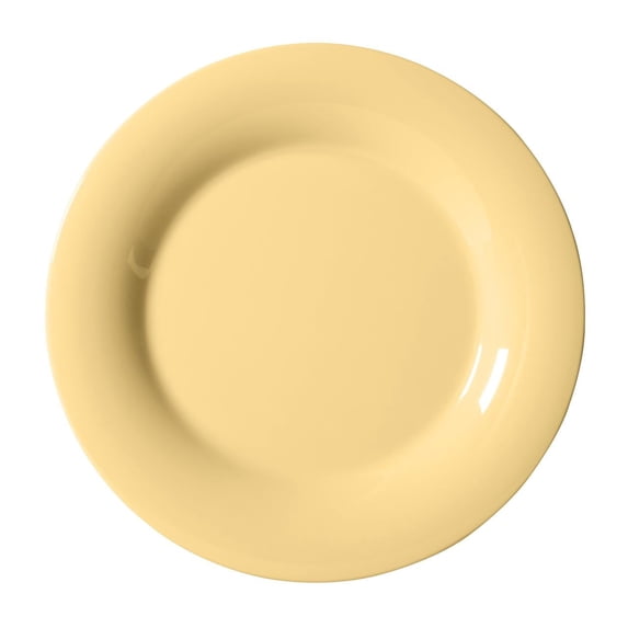 G.E.T. 10.5" Heavy-Duty Wide Rim Melamine Plastic Dinner Plate (Set of 4)