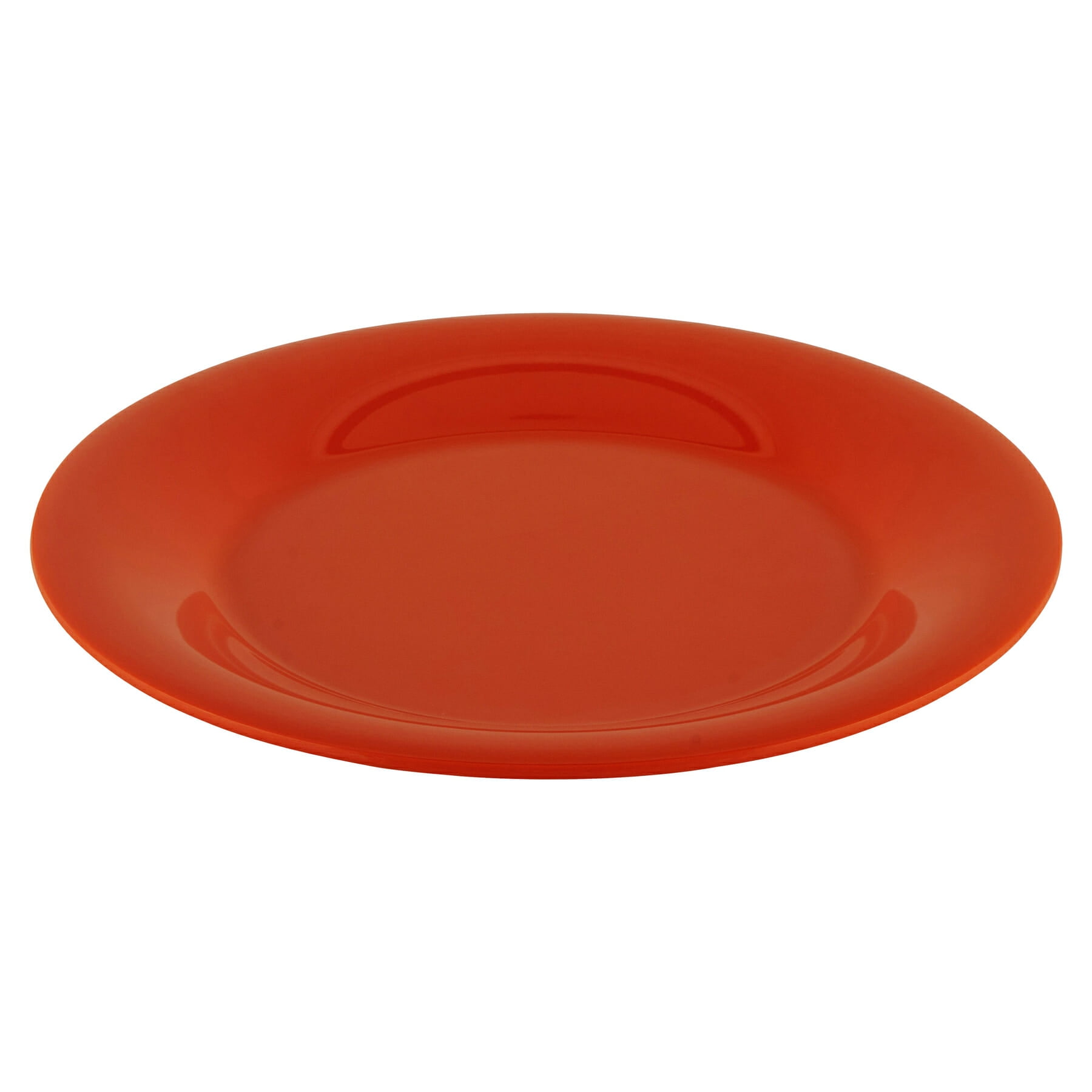 10.5'' Orange Melamine Chip-Resistant Dinner Plates, Set of 4