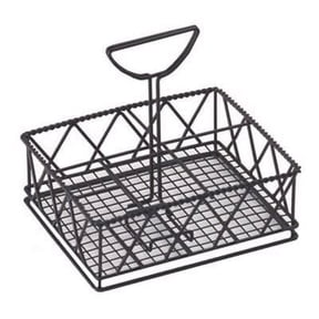 G.E.T. 4-931832 Black 5-Compartment 8 Tall Table Caddy"