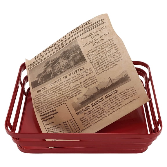 G.E.T. Grease-Resistant Food Basket Liners, Honolulu Newsprint, 7" x 7" (2000 Sheets)