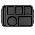 thumbnail image 1 of G.E.T. 6 Compartment School Cafeteria Tray, Left Handed, 10" x 15", Black (12 Pack), 1 of 1