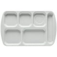 thumbnail image 1 of G.E.T. 6 Compartment School Cafeteria Tray, Right Handed, 10" x 15", White (4 Pack), 1 of 2