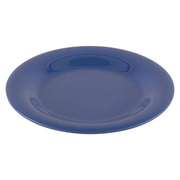 G.E.T. 7.5" Blue Heavy-Duty Wide Rim Melamine Salad Plate (Set of 4)